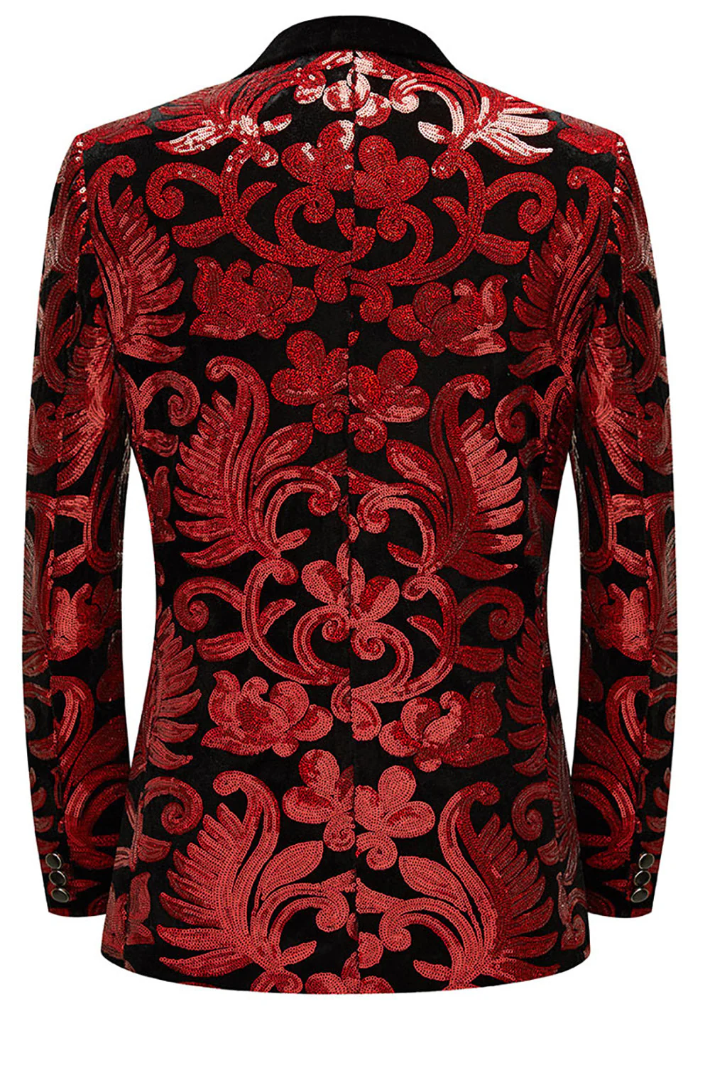 Paillettes Rouge Paillettes 2 Pièces Costumes Hommes - Image 3