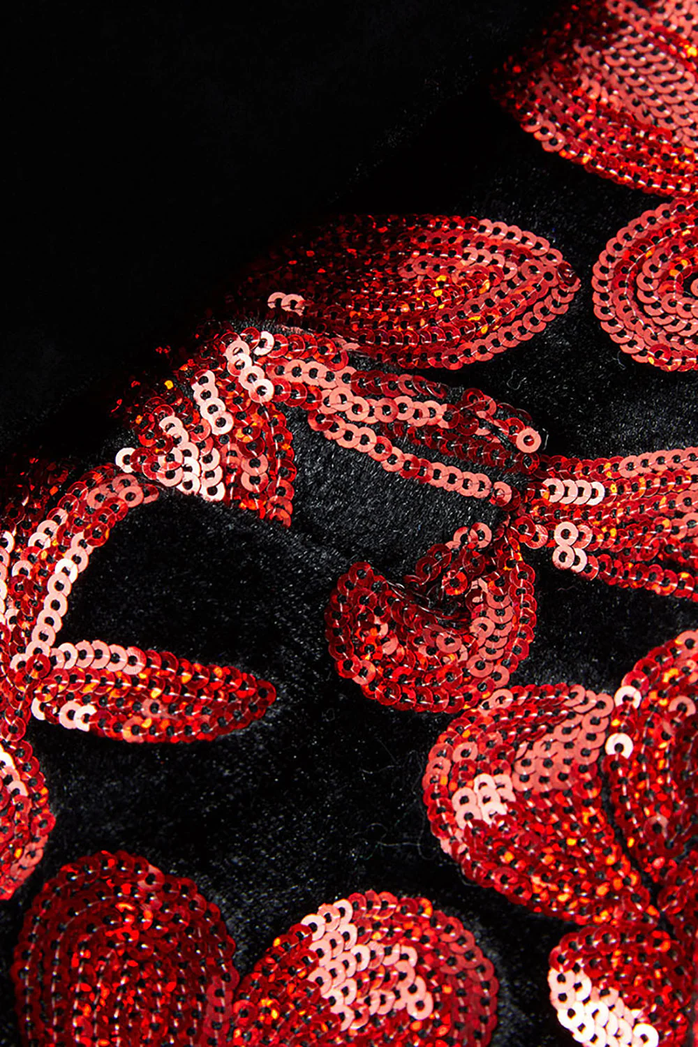 Paillettes Rouge Paillettes 2 Pièces Costumes Hommes - Image 4