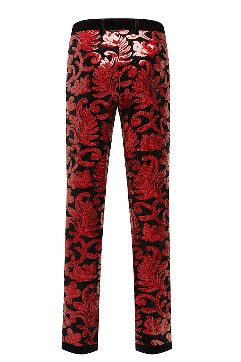 Paillettes Rouge Paillettes 2 Pièces Costumes Hommes - Image 6
