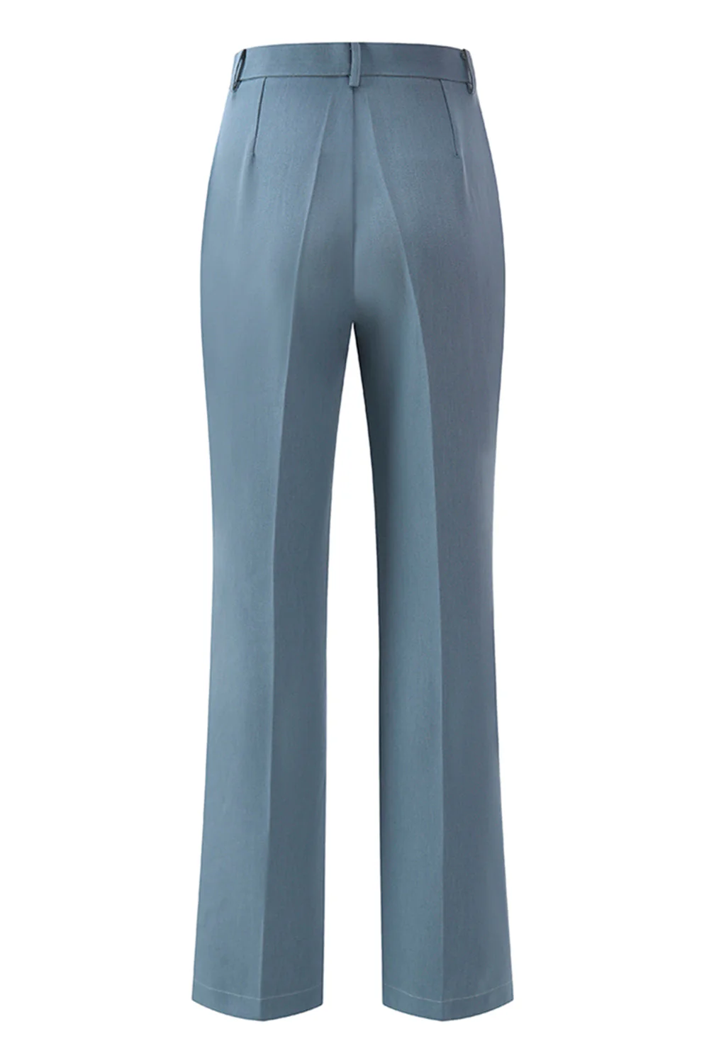 Costume de bal femme 2 pièces gris bleu à revers crantés avec découpes - Image 8