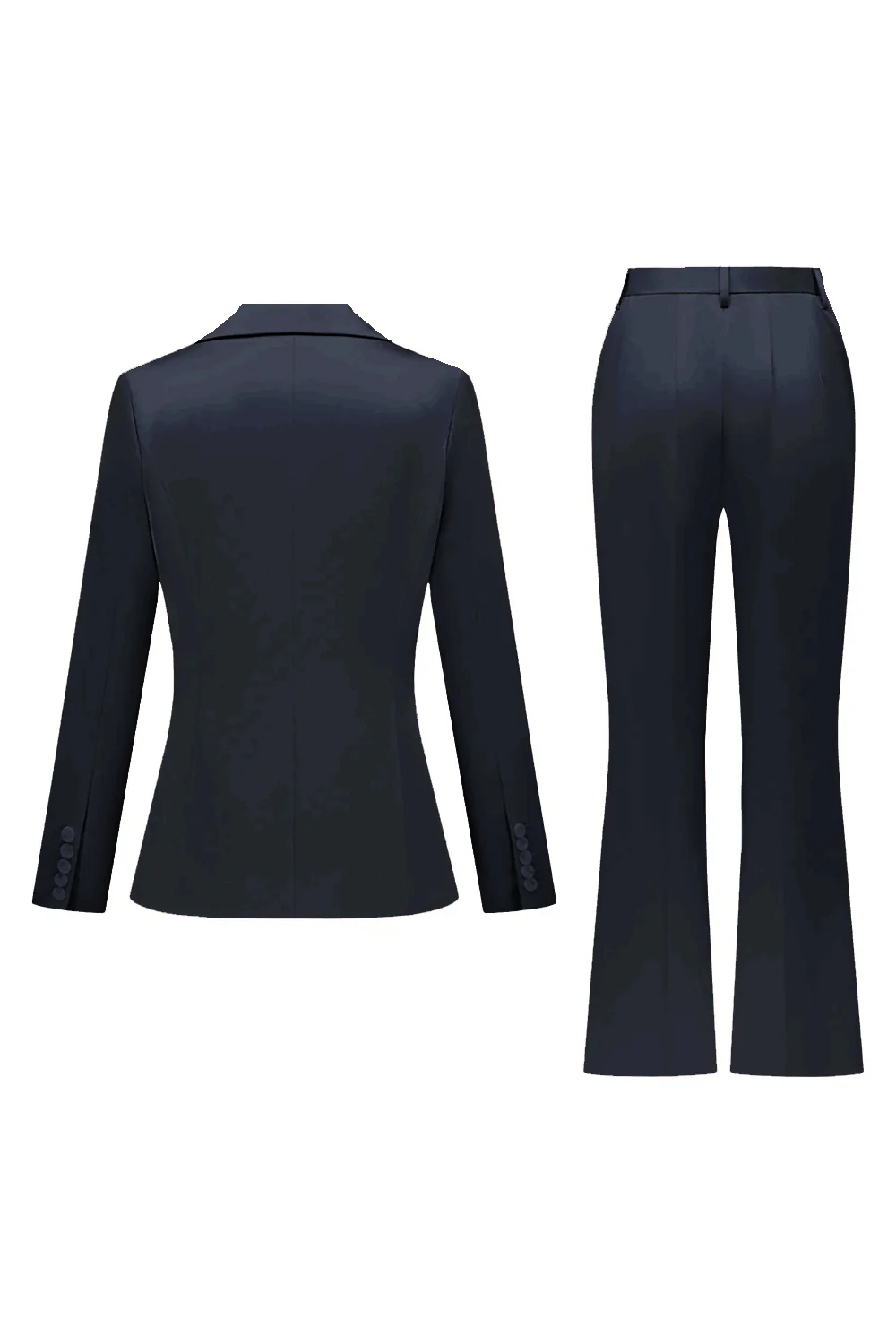 Gris rose pic revers satin slim fit femmes costumes - Image 32