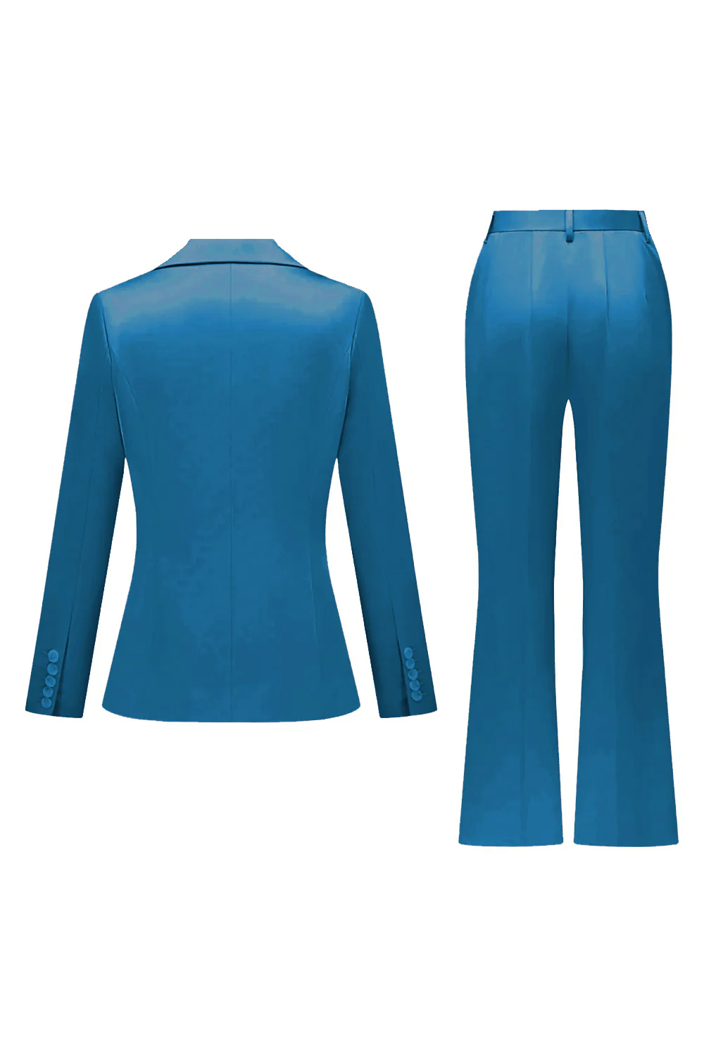Gris rose pic revers satin slim fit femmes costumes - Image 36