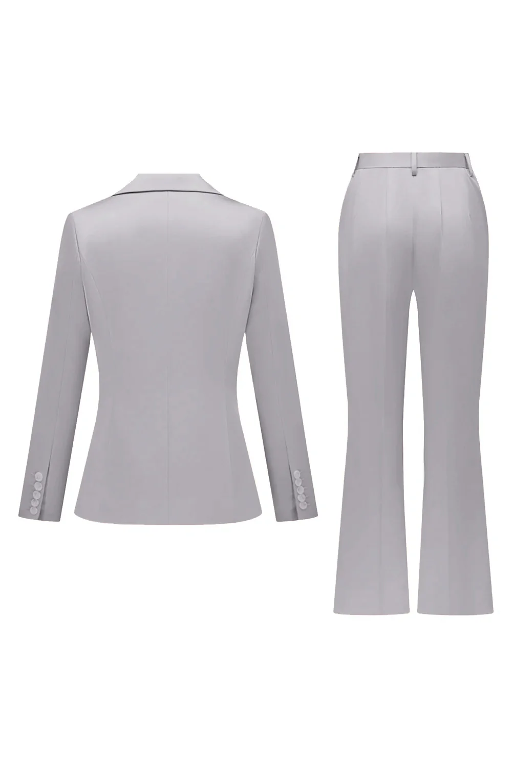 Gris rose pic revers satin slim fit femmes costumes - Image 40