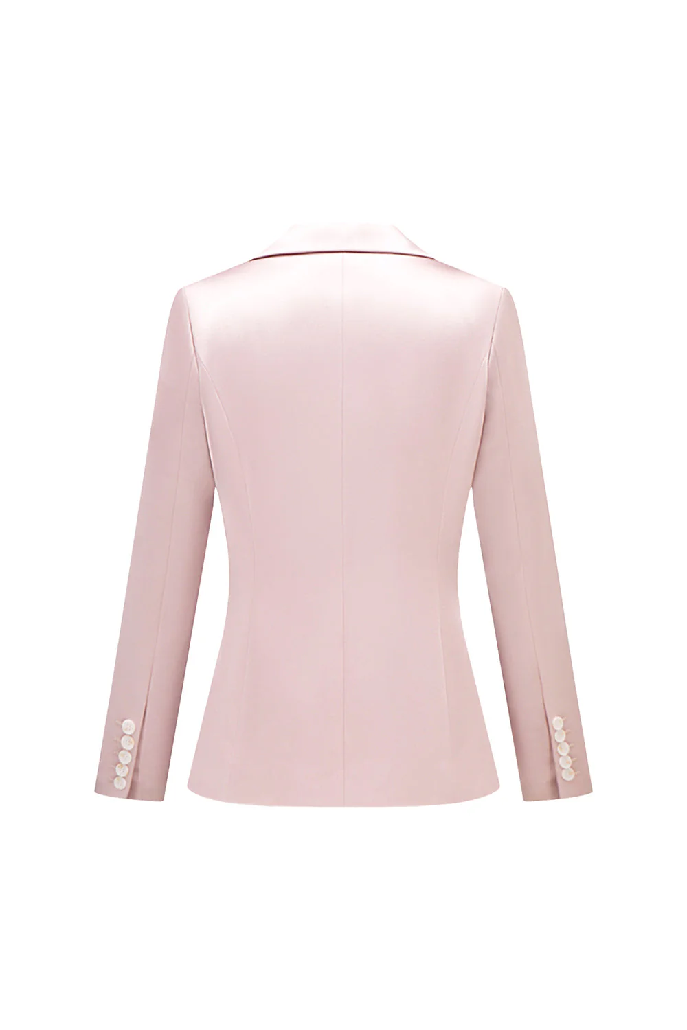 Gris rose pic revers satin slim fit femmes costumes - Image 6