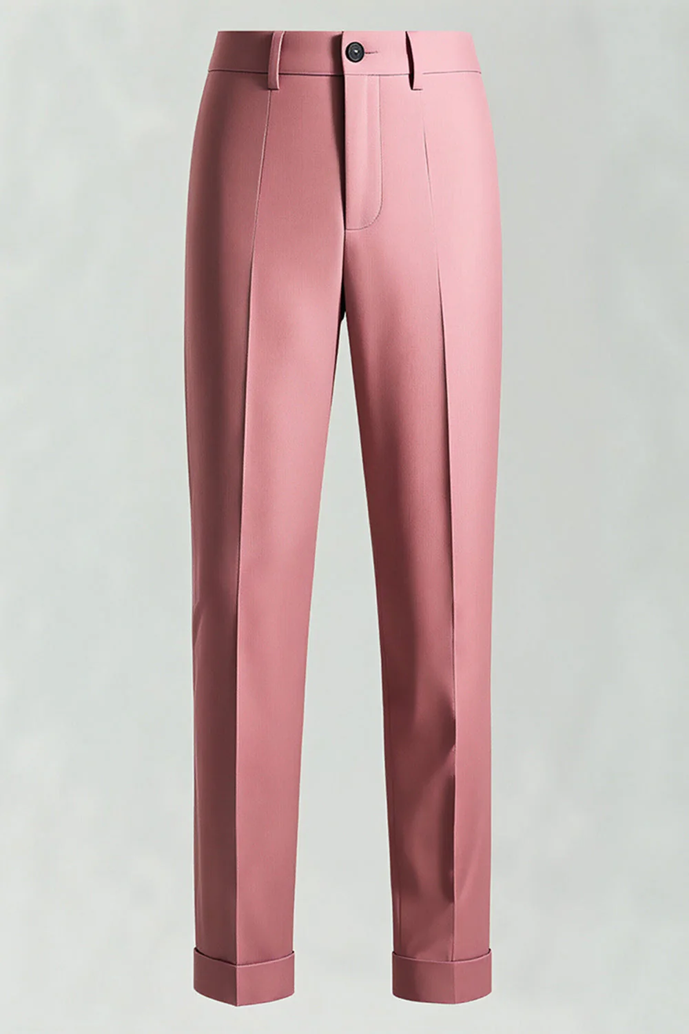 gris rose pointe revers simple boutonnage 3 pièces hommes costumes formels - Image 5