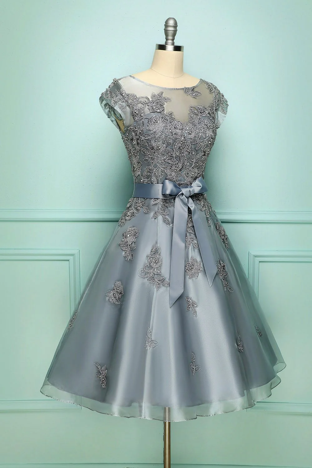 Robe de bal Grise vintage - Image 5