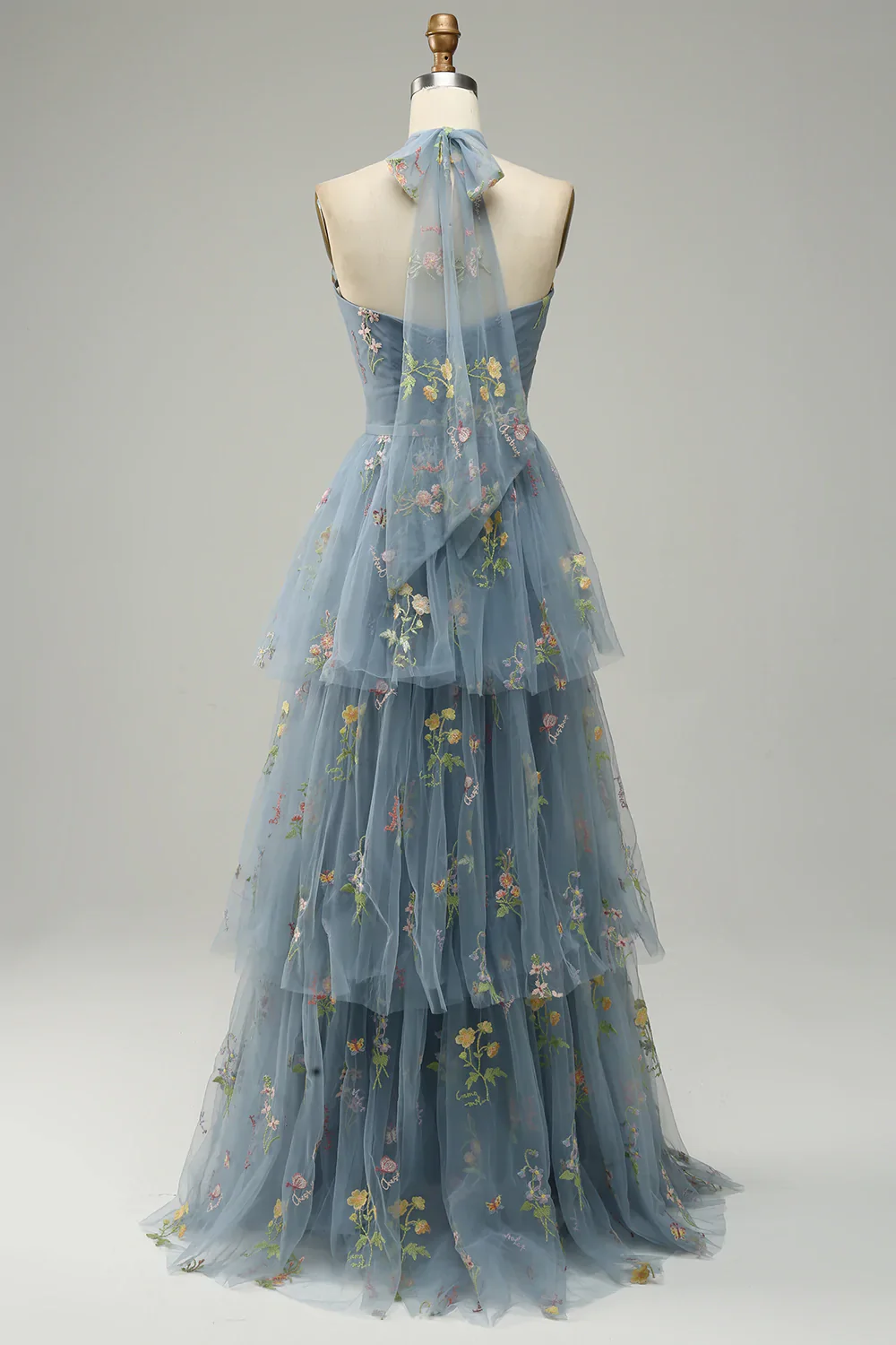 Halter A Line Tulle Robe de bal avec broderie - Image 2