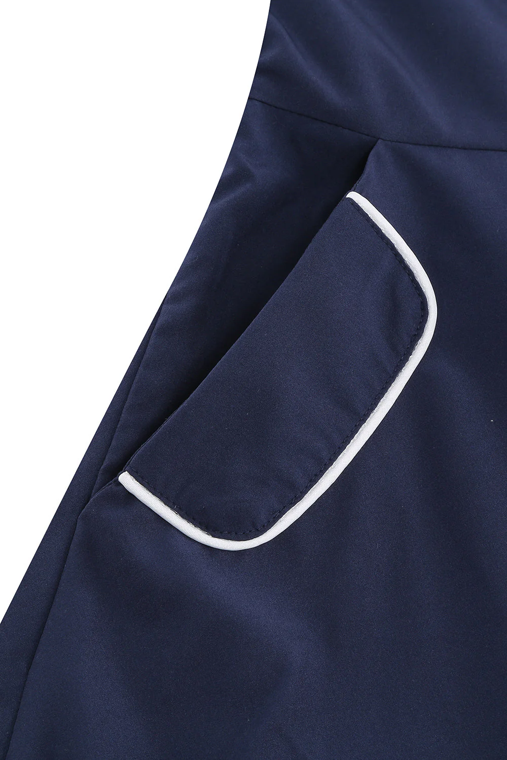 Halter Stripe Blue Swing Robe rétro avec poches - Image 6
