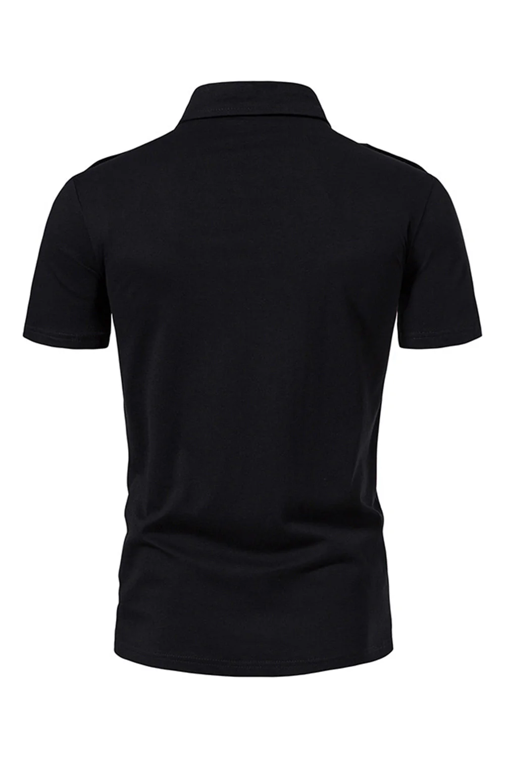 Hauts à manches courtes noirs slim fit pour hommes - Image 2