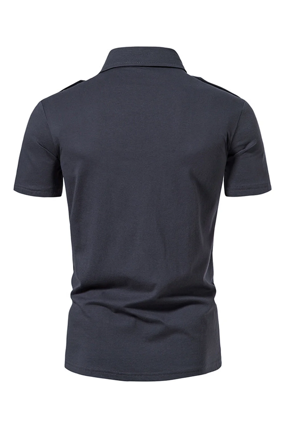 Hauts à manches courtes noirs slim fit pour hommes - Image 5