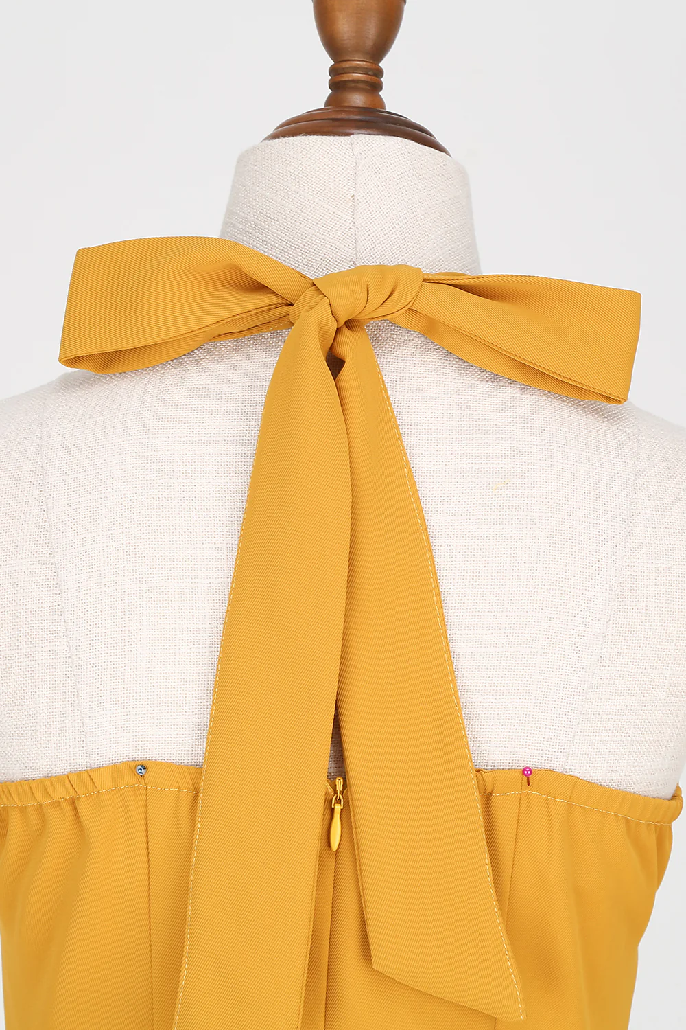 Robe Hepburn Style Halter Neck Bleu Années 50 - Image 11
