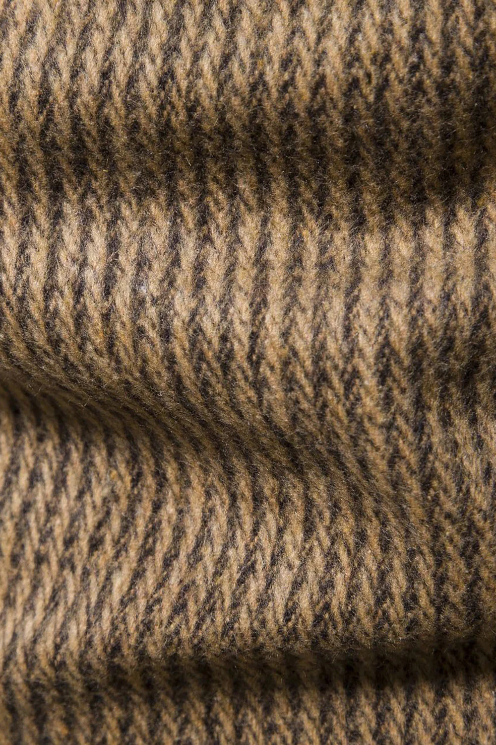 Khaki Tweed Un bouton Revers cranté Blazer pour hommes - Image 3