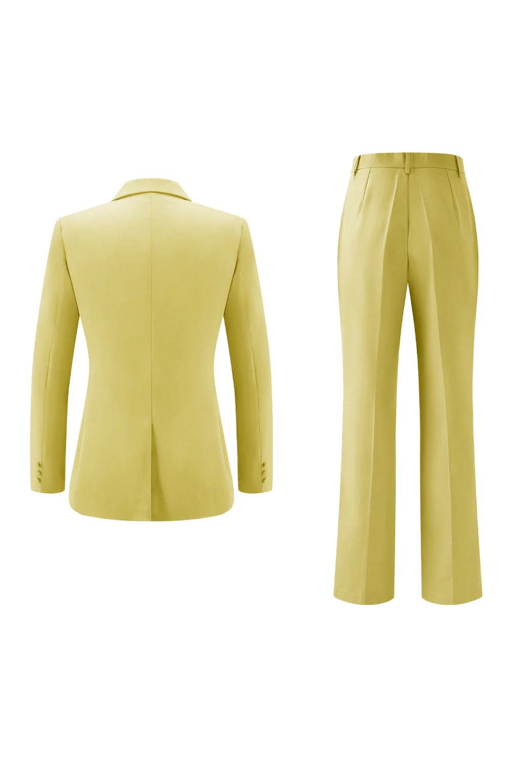 Lilas Peak Lapel Ruched Femmes Costumes avec Ceinture - Image 10