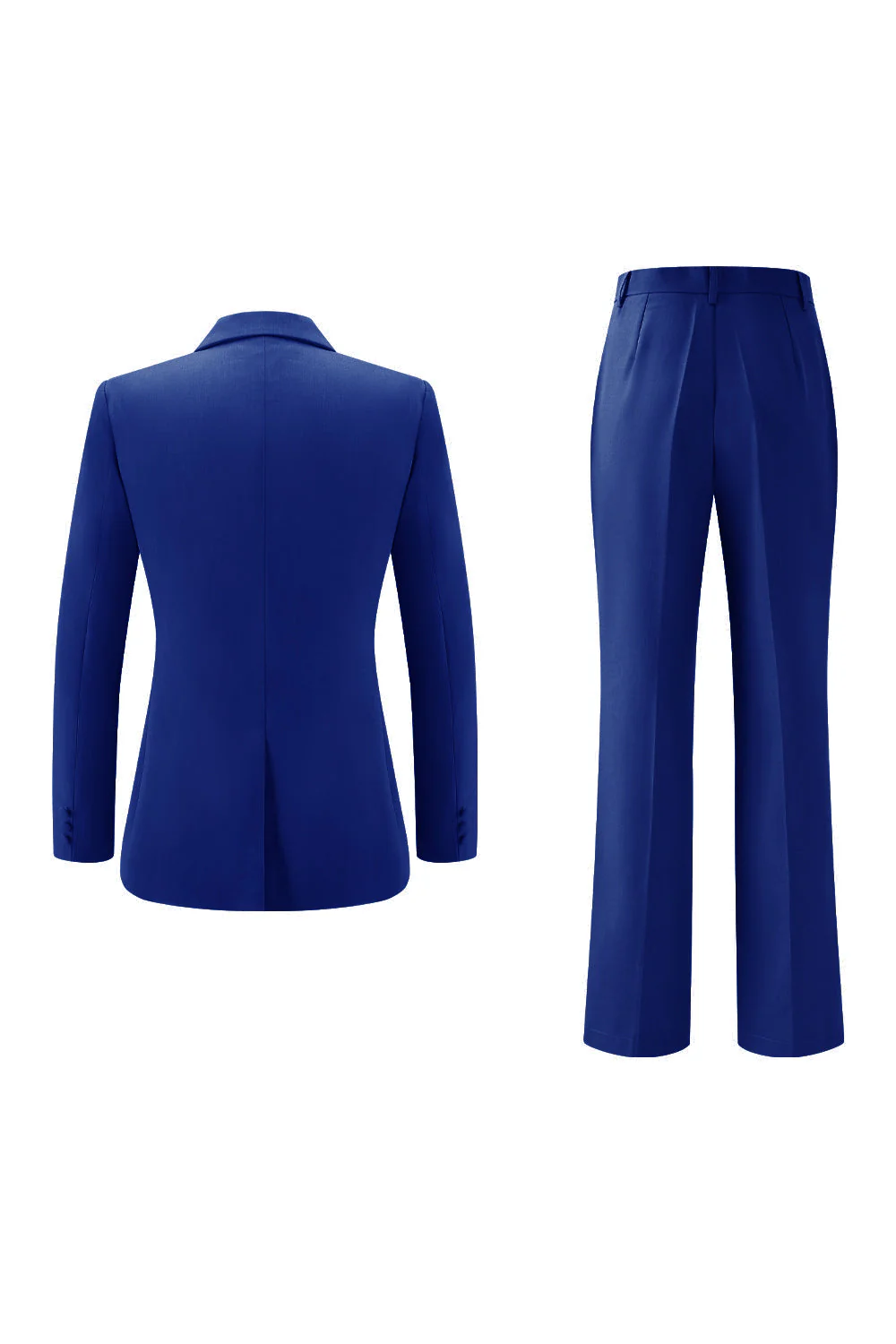 Lilas Peak Lapel Ruched Femmes Costumes avec Ceinture - Image 12