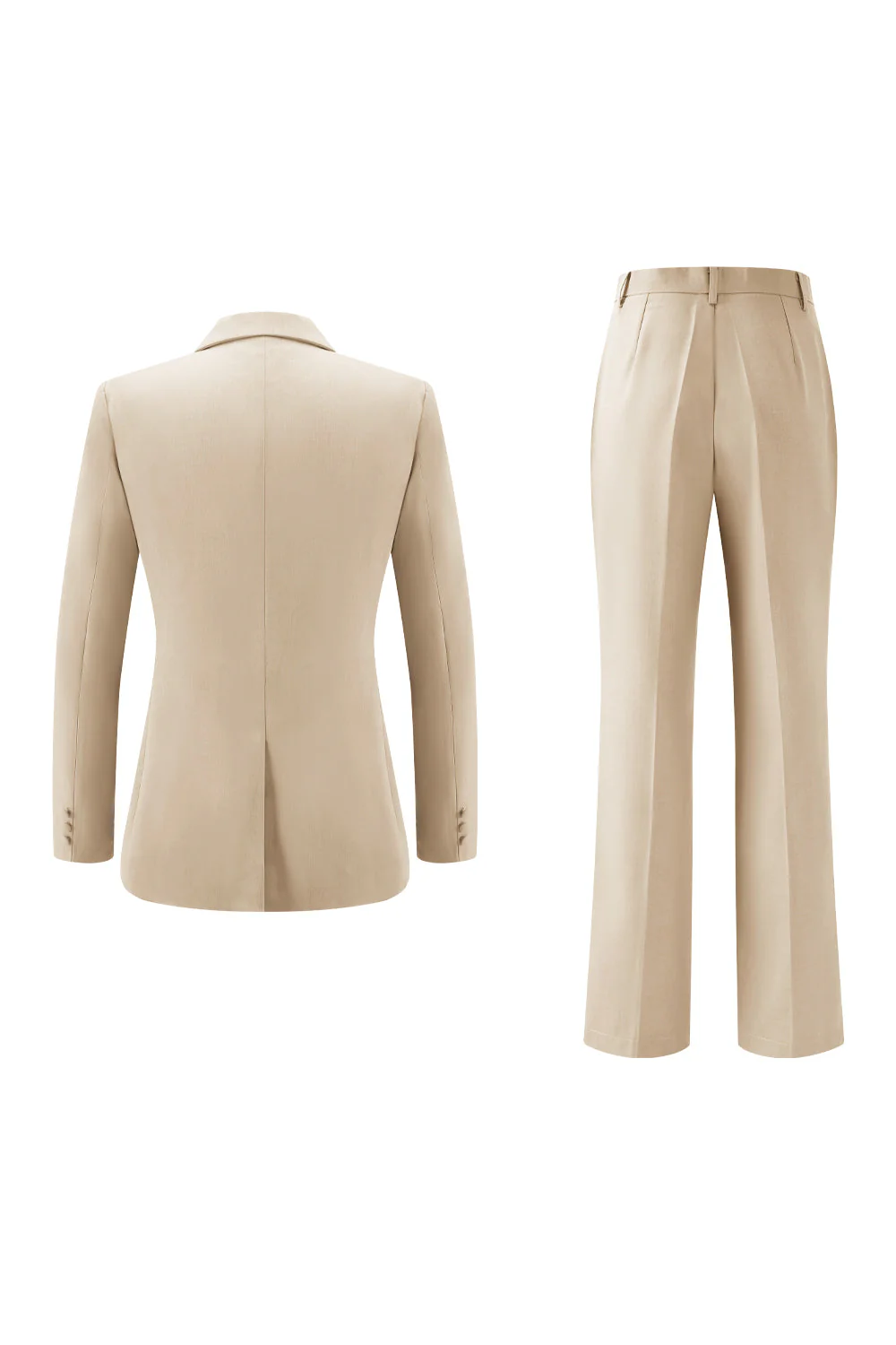 Lilas Peak Lapel Ruched Femmes Costumes avec Ceinture - Image 14