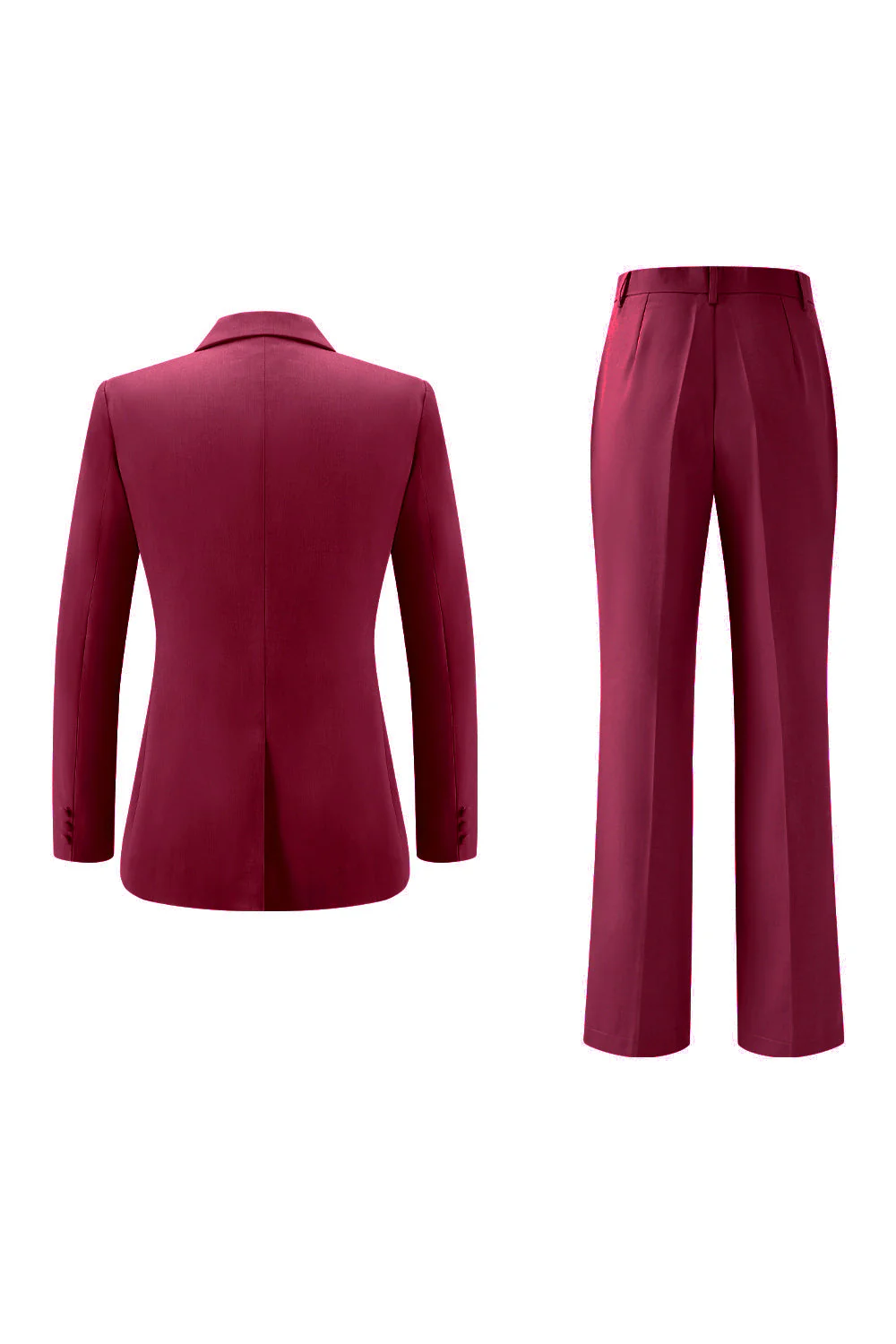 Lilas Peak Lapel Ruched Femmes Costumes avec Ceinture - Image 16