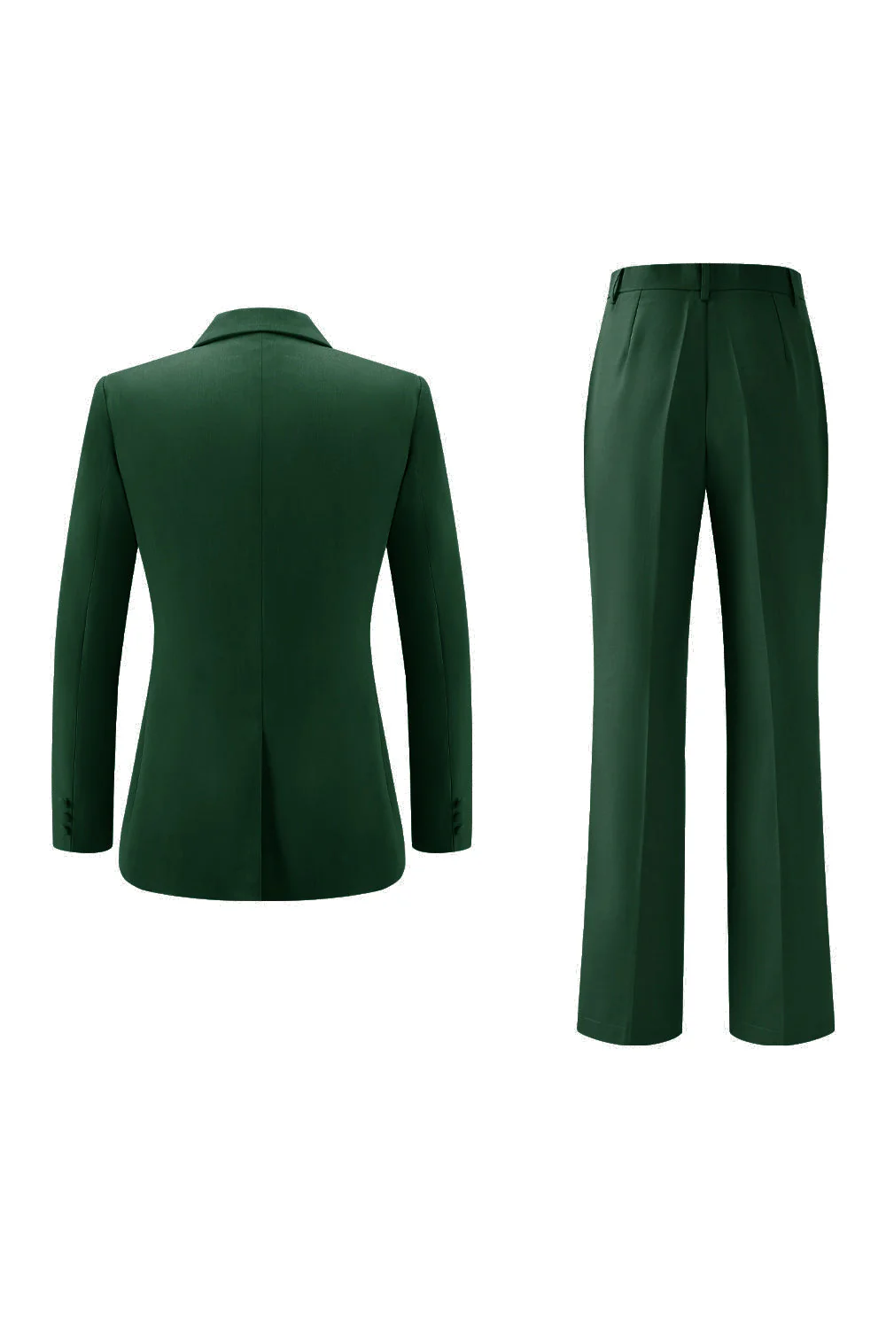 Lilas Peak Lapel Ruched Femmes Costumes avec Ceinture - Image 18