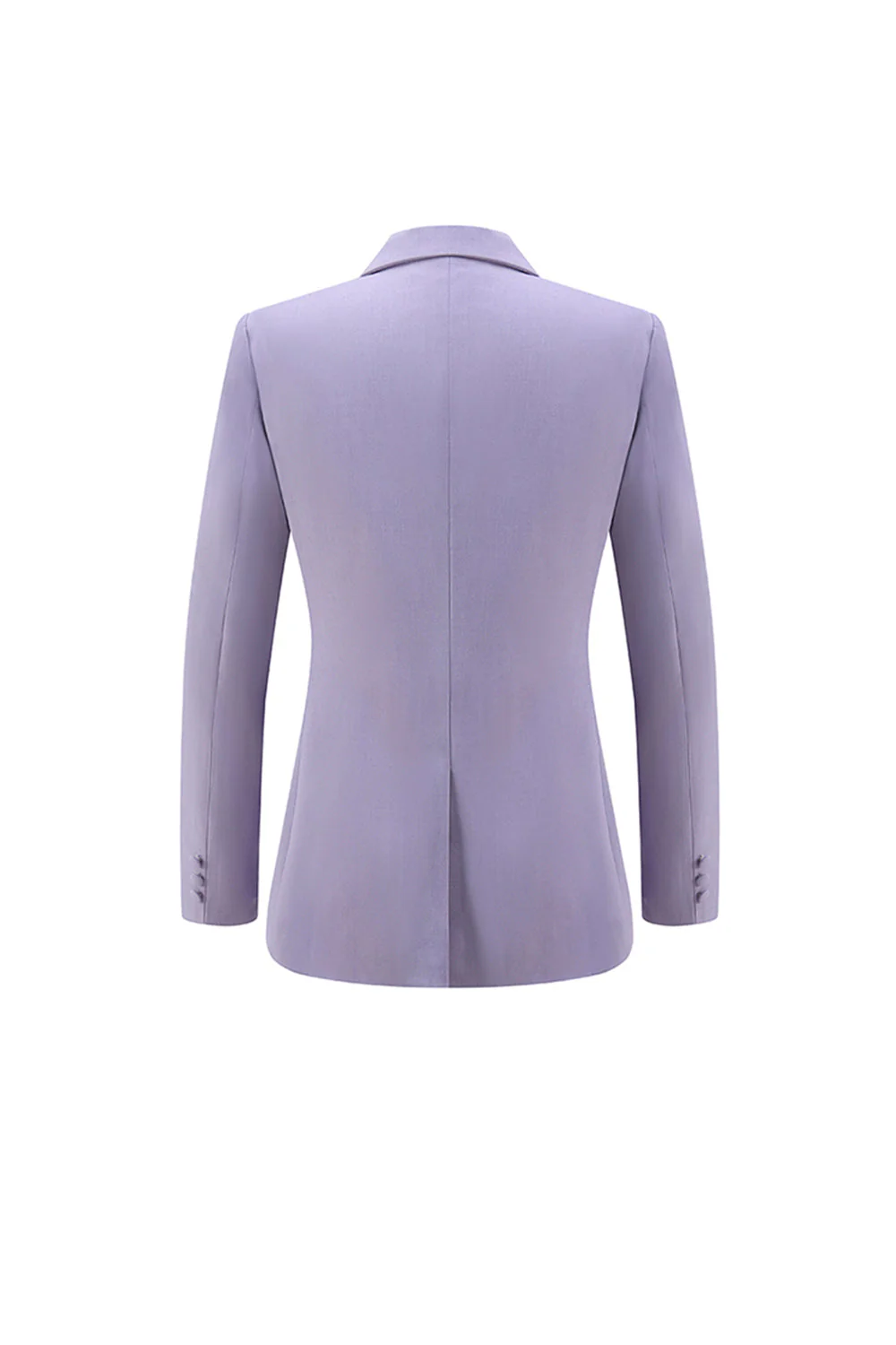 Lilas Peak Lapel Ruched Femmes Costumes avec Ceinture - Image 6