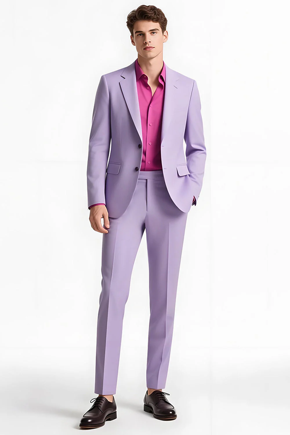 Lilas revers cranté 2 pièces Costumes Homme