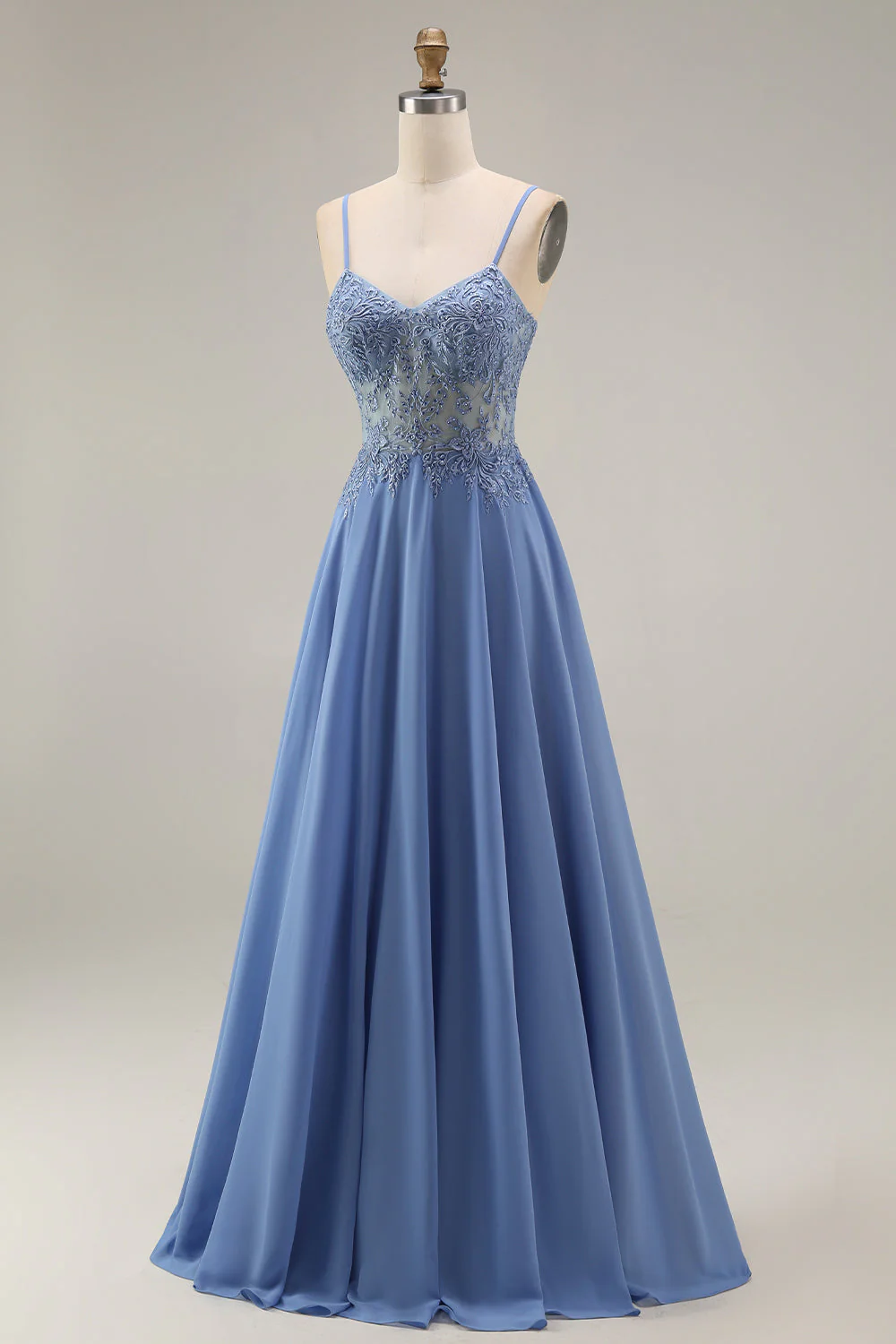 Longue robe de mère de la mariée en velours bordeaux appliquée à ligne A avec perles - Image 14