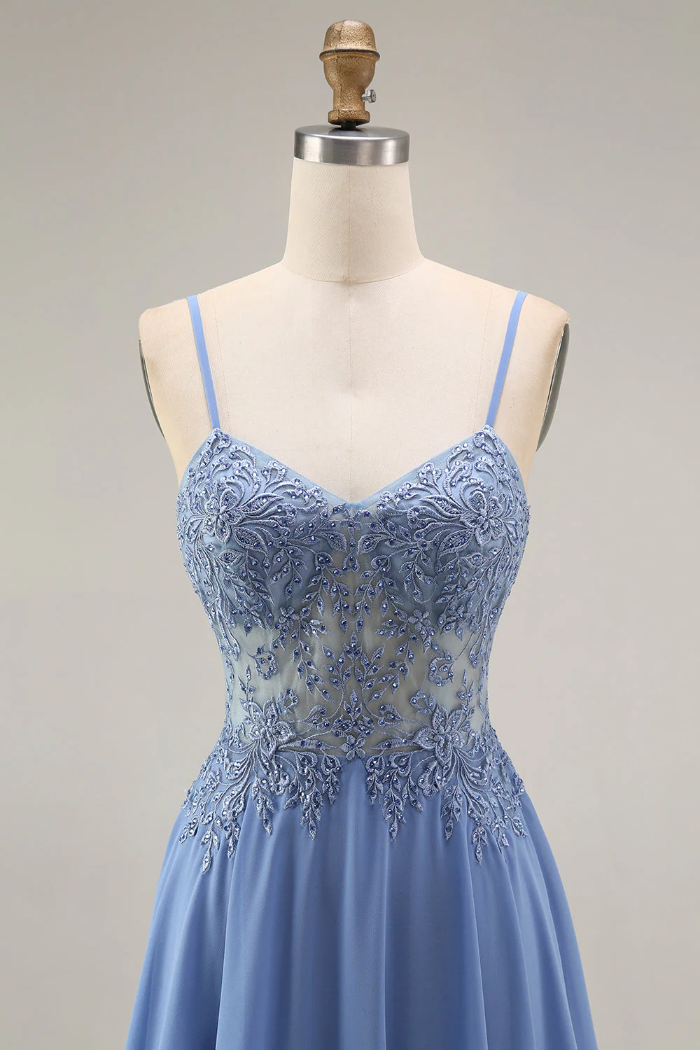 Longue robe de mère de la mariée en velours bordeaux appliquée à ligne A avec perles - Image 18