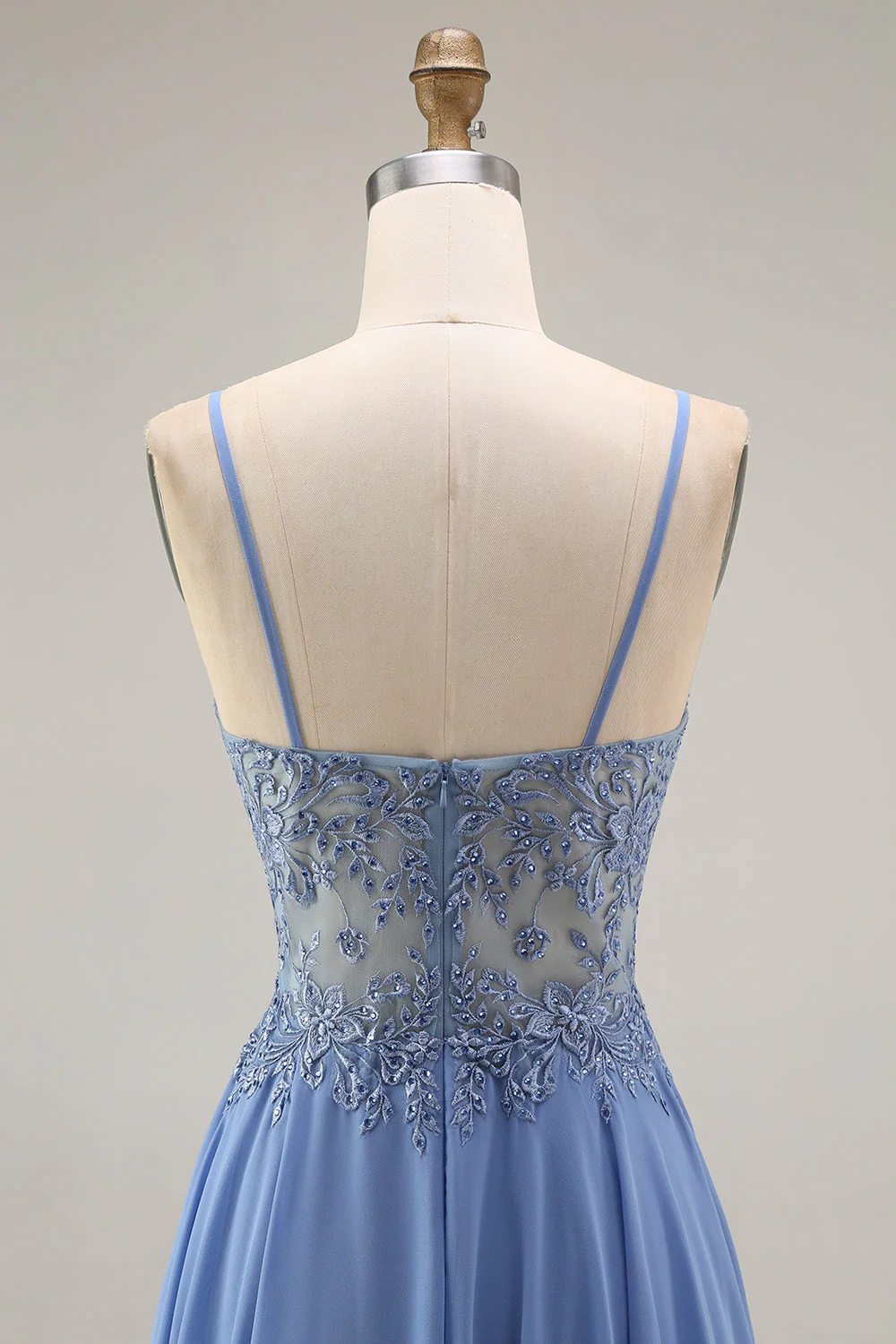 Longue robe de mère de la mariée en velours bordeaux appliquée à ligne A avec perles - Image 19