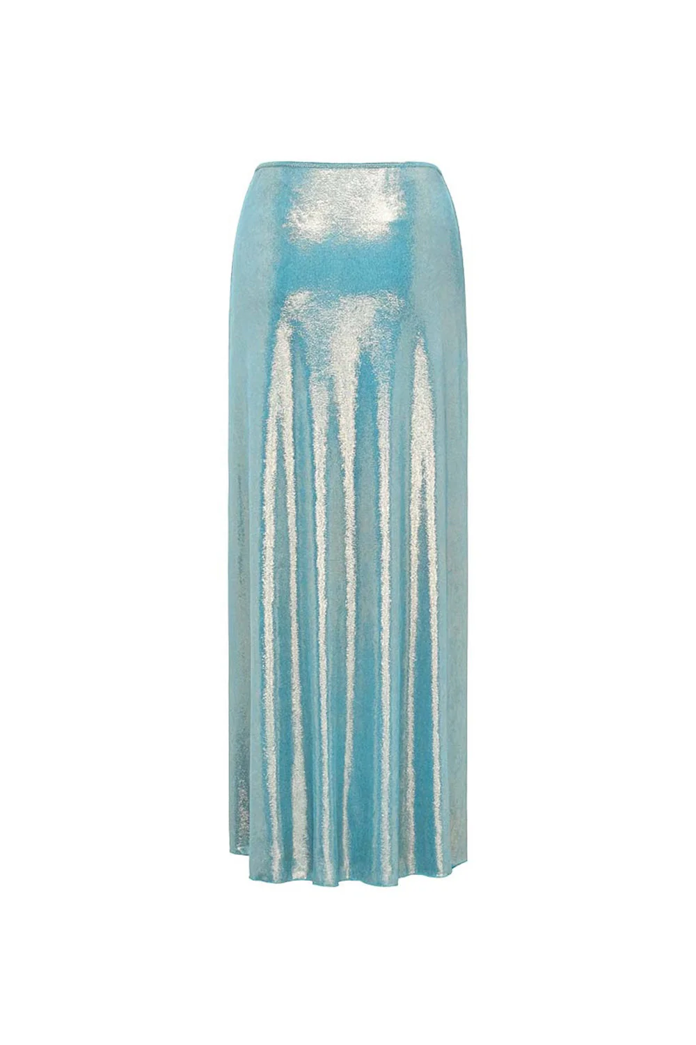 Maillot de bain bleu métallique à col en V 2 pièces perlés avec robe de plage - Image 5