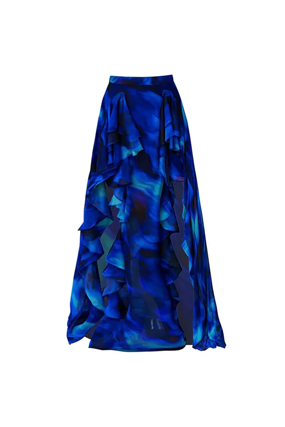 Maillot de bain bleu royal à bretelles fines 2 pièces avec couverture - Image 3