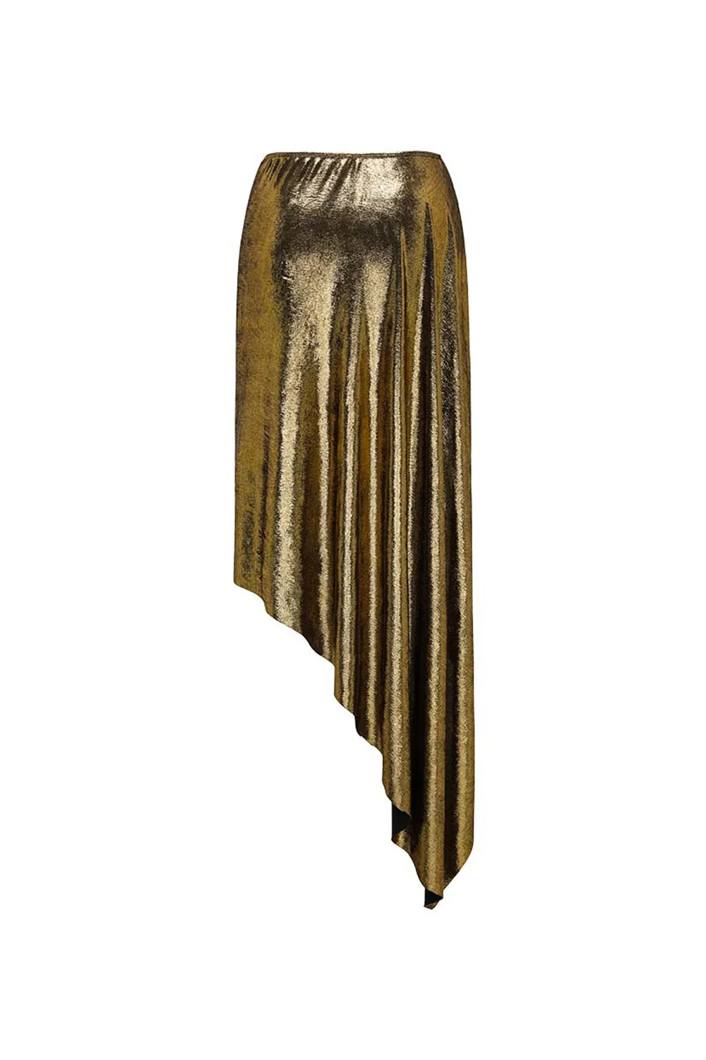Maillot de bain métallique doré 2 pièces à col en V 3D avec robe de plage - Image 5