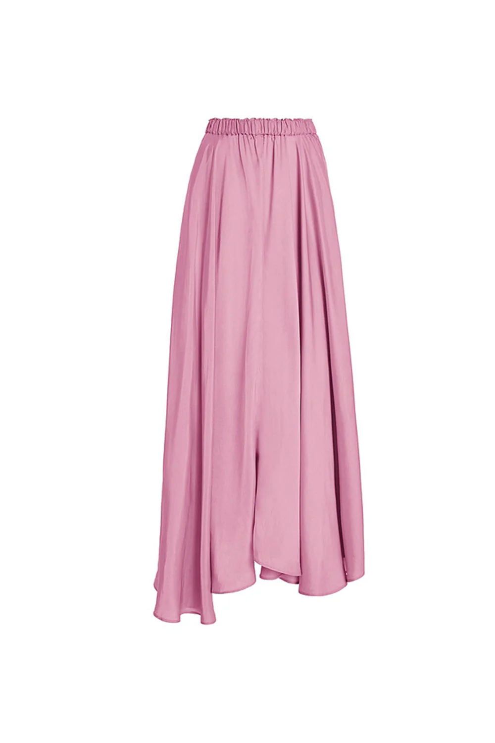 Maillot de bain rose à volants à une épaule avec couverture - Image 3