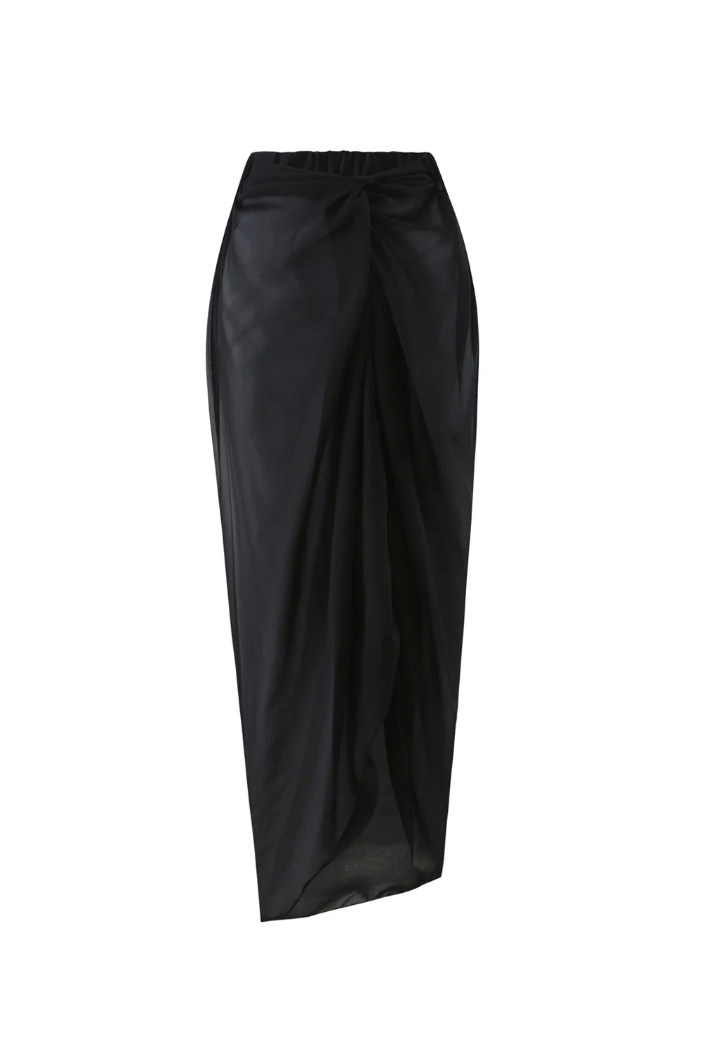 Maillot papillon noir 2 pièces à une épaule appliquée avec robe de plage - Image 5