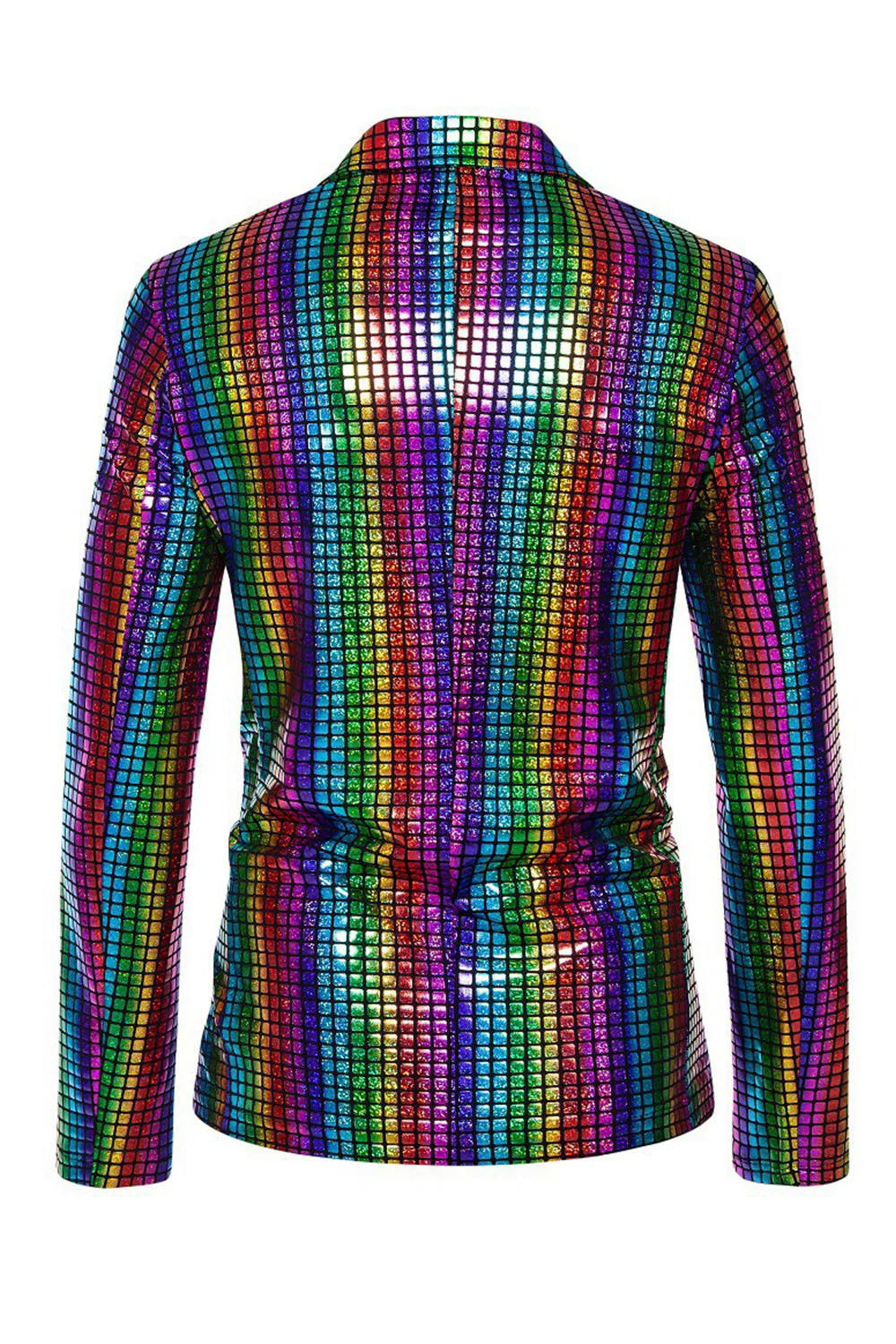 Maillots de bal noirs à grille métallique simple boutonne et boutonneur à revers cranté en 2 pièces pour hommes - Image 26