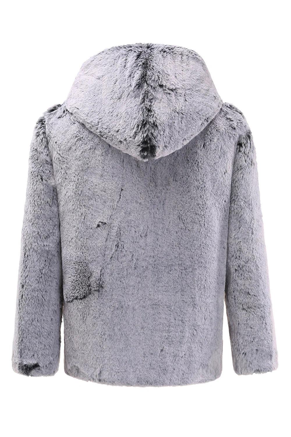 Manteau d’hiver homme mi-long gris en peau de mouton avec capuche style chaud et élégant - Image 2