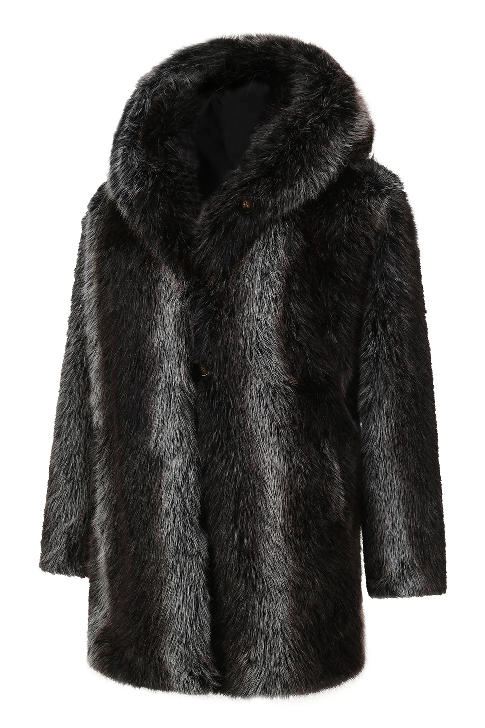 Noir Manteau d’hiver à capuche à capuche à manches longues pour hommes - Image 4