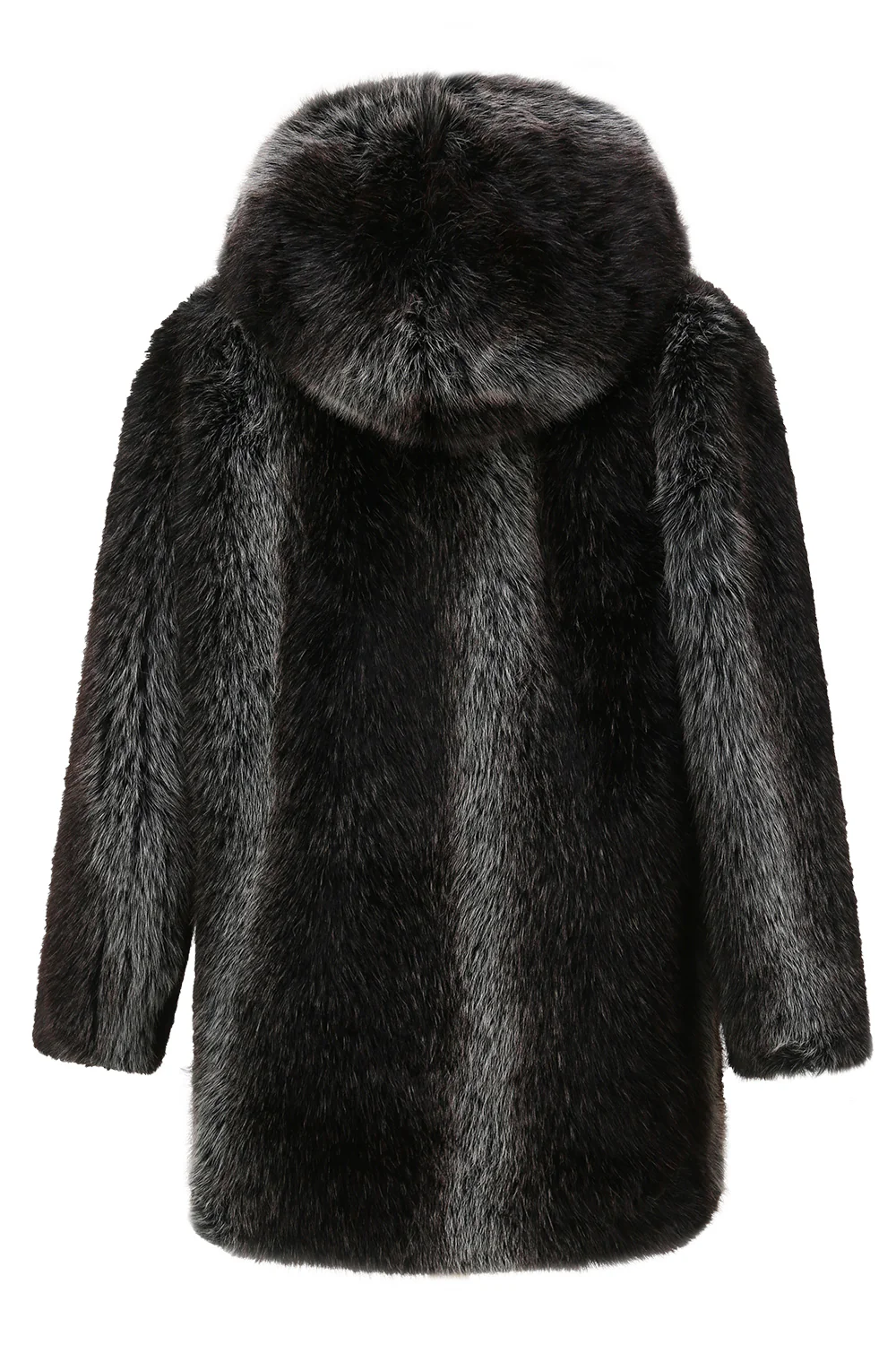 Noir Manteau d’hiver à capuche à capuche à manches longues pour hommes - Image 2