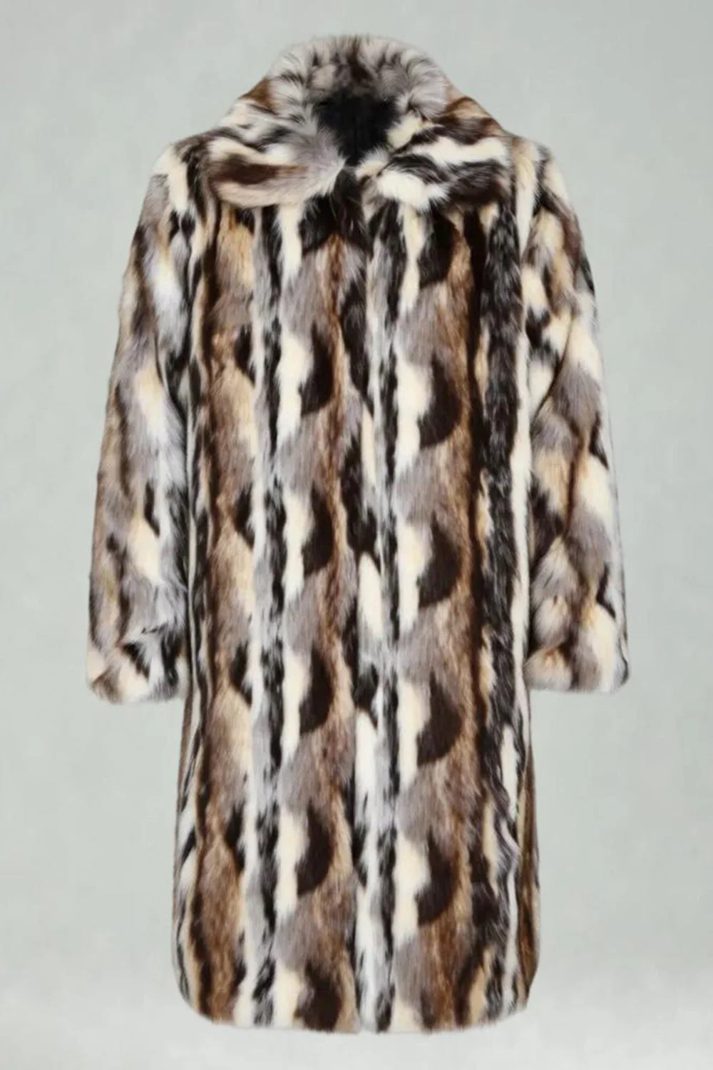 Manteau d’hiver ouvert devant café en fausse fourrure pour hommes - Image 4