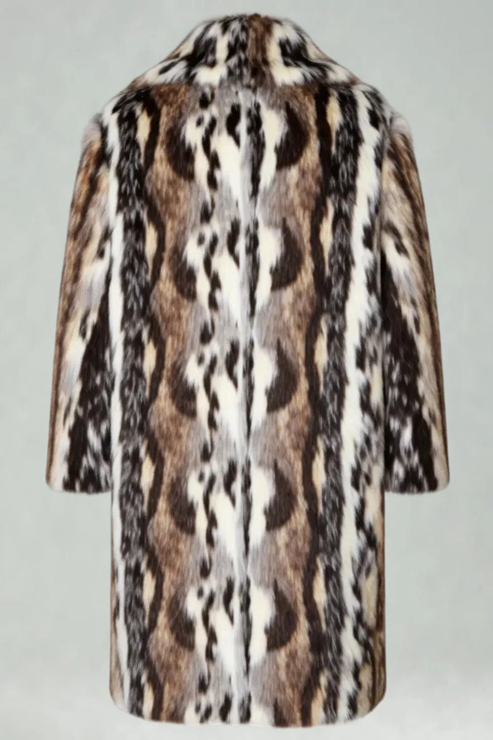 Manteau d’hiver ouvert devant café en fausse fourrure pour hommes - Image 5