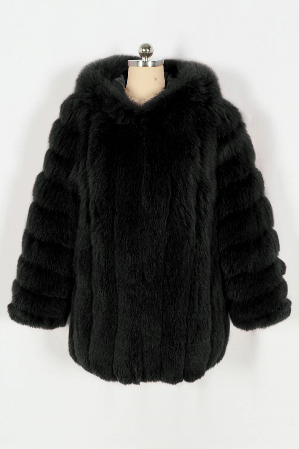 Manteau de femme en fausse fourrure à manches longues, manches longues, café - Image 8