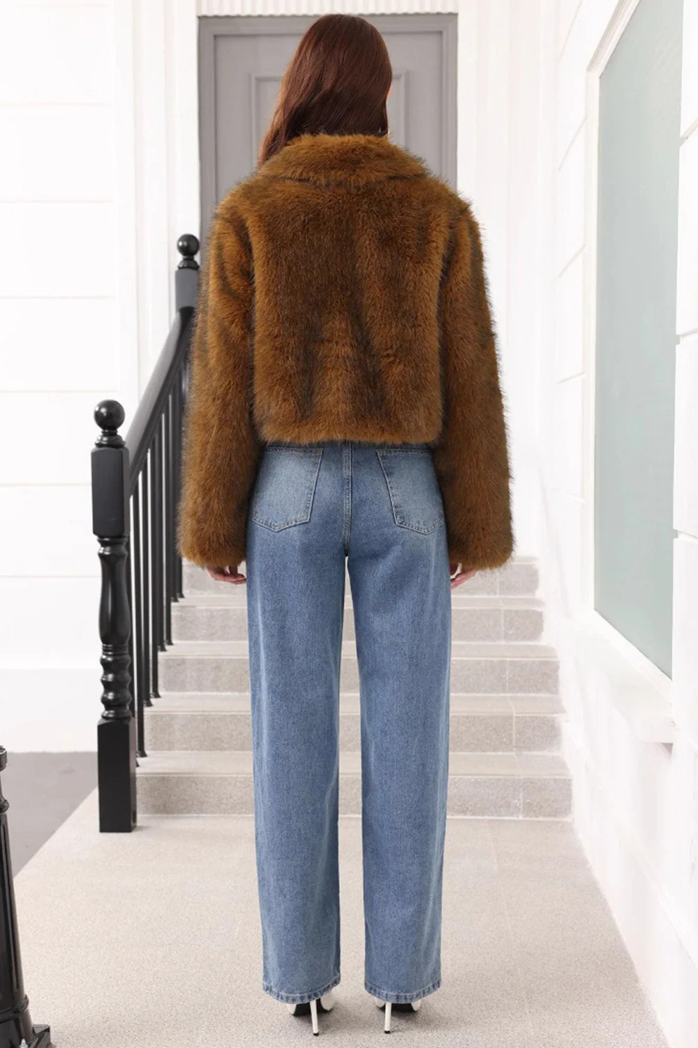 Manteau de femme en fausse fourrure d’hiver épaissie - Image 2