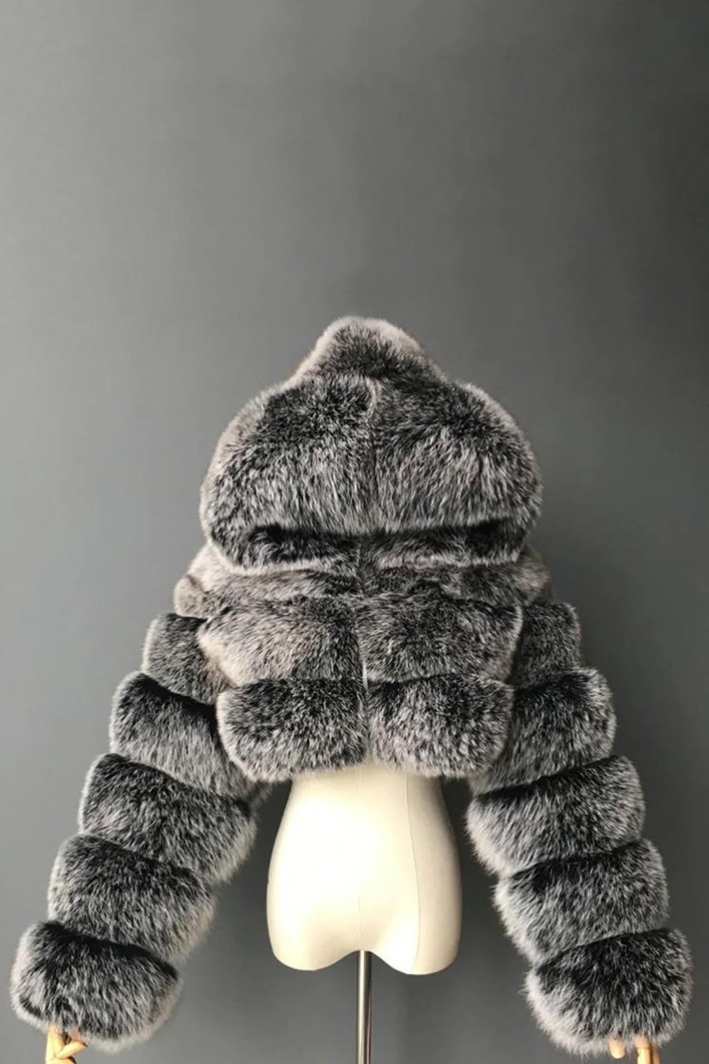 Manteau épaissi en fausse fourrure bleu royal - Image 9