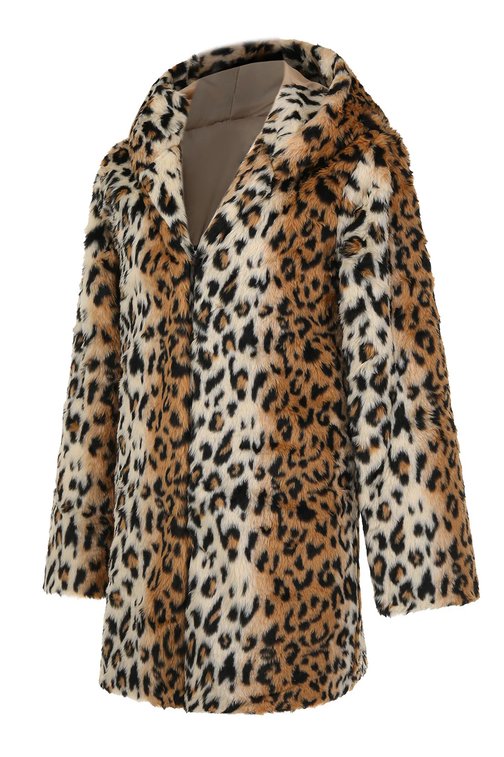 Manteau mi-long en fausse fourrure léopard pour homme - Image 3