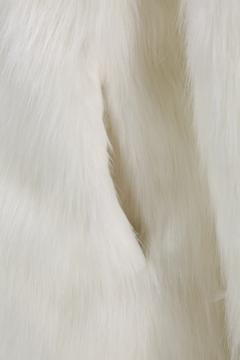 Manteau pour homme en fausse fourrure moelleuse blanche à manches longues - Image 8