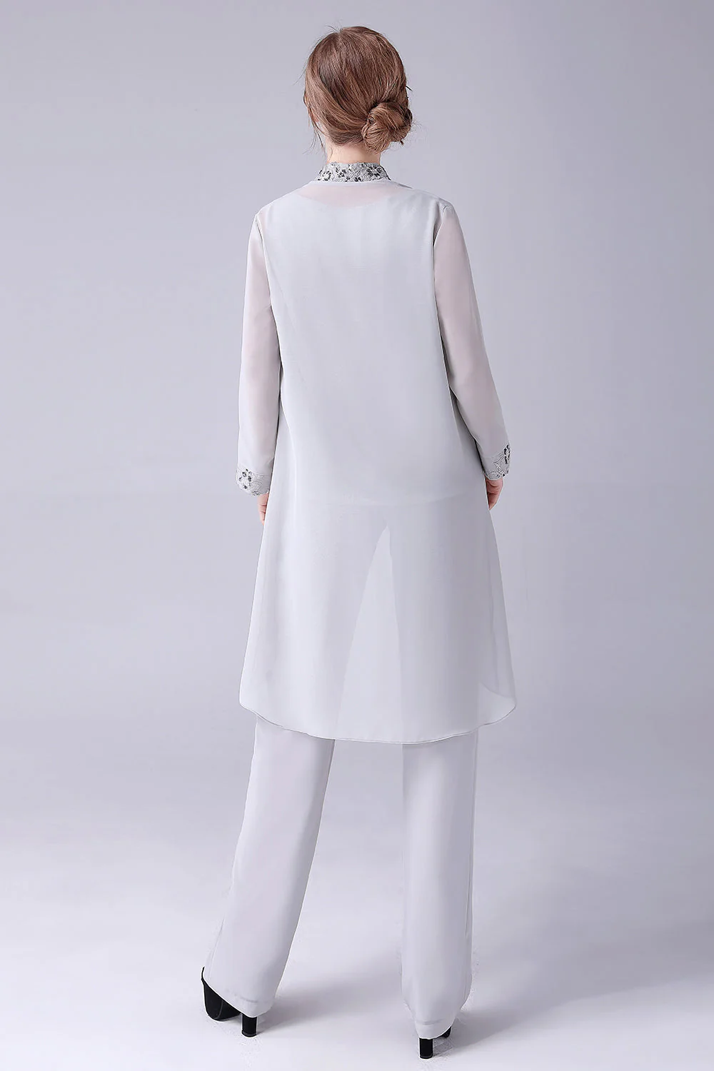 Marine 3 pièces mère de la mariée pantalon costumes avec Appliques - Image 8