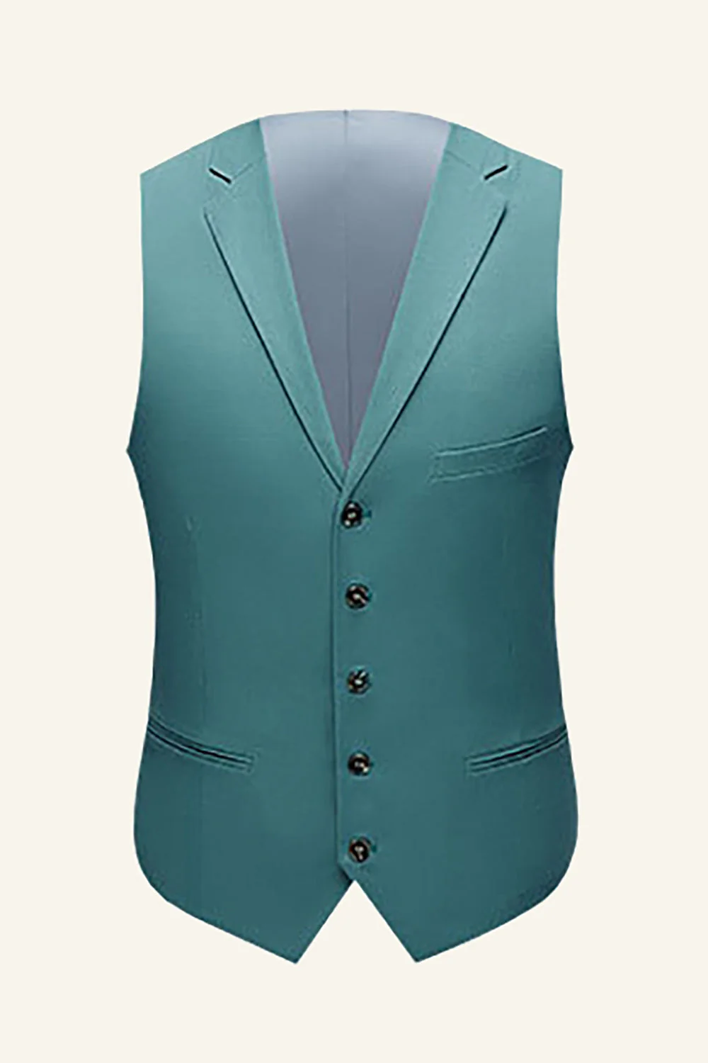 Menthe 3 pièces Revers cranté Hommes Prom Costumes de mariage - Image 6