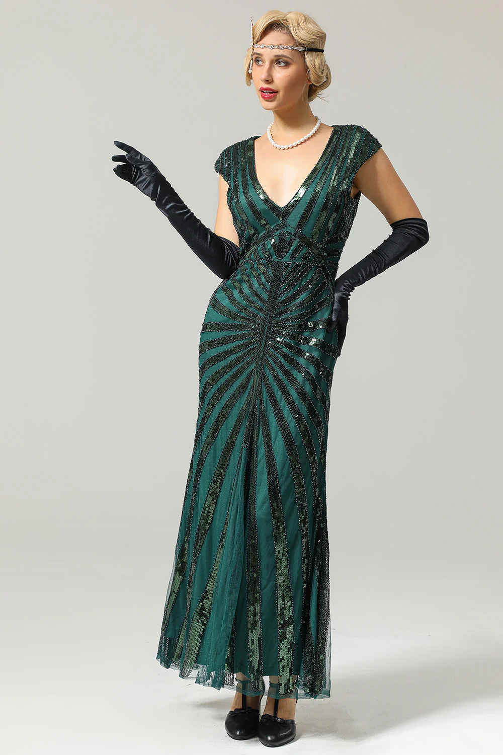 Mermaid Sequined Gatsby 1920s Flapper Robe Flapper - Image 7