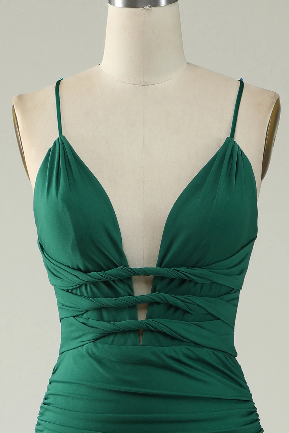 Mermaid Spaghetti Straps Royal Blue Plus Taille Robe de bal avec Criss Cross Back - Image 10