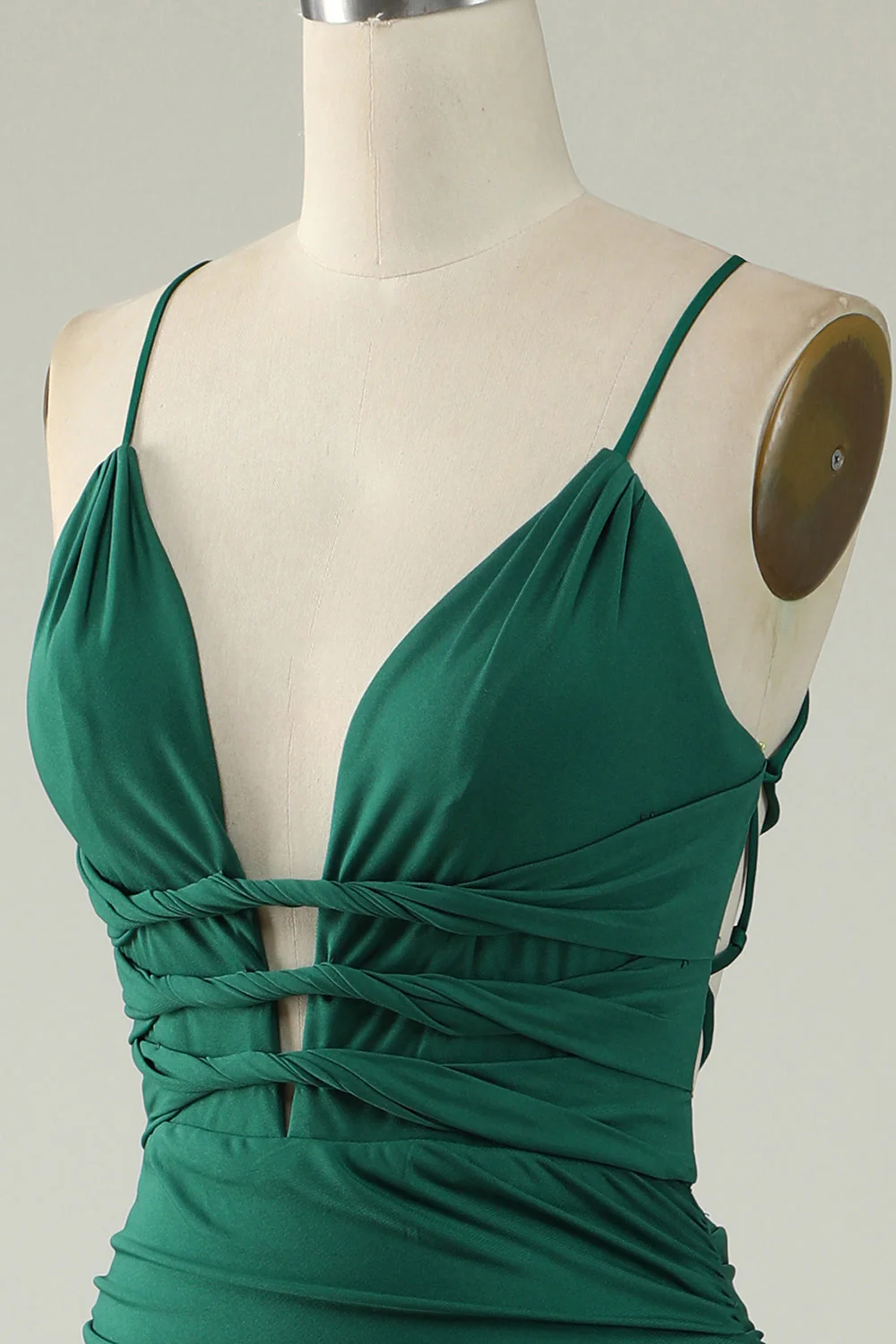 Mermaid Spaghetti Straps Royal Blue Plus Taille Robe de bal avec Criss Cross Back - Image 11
