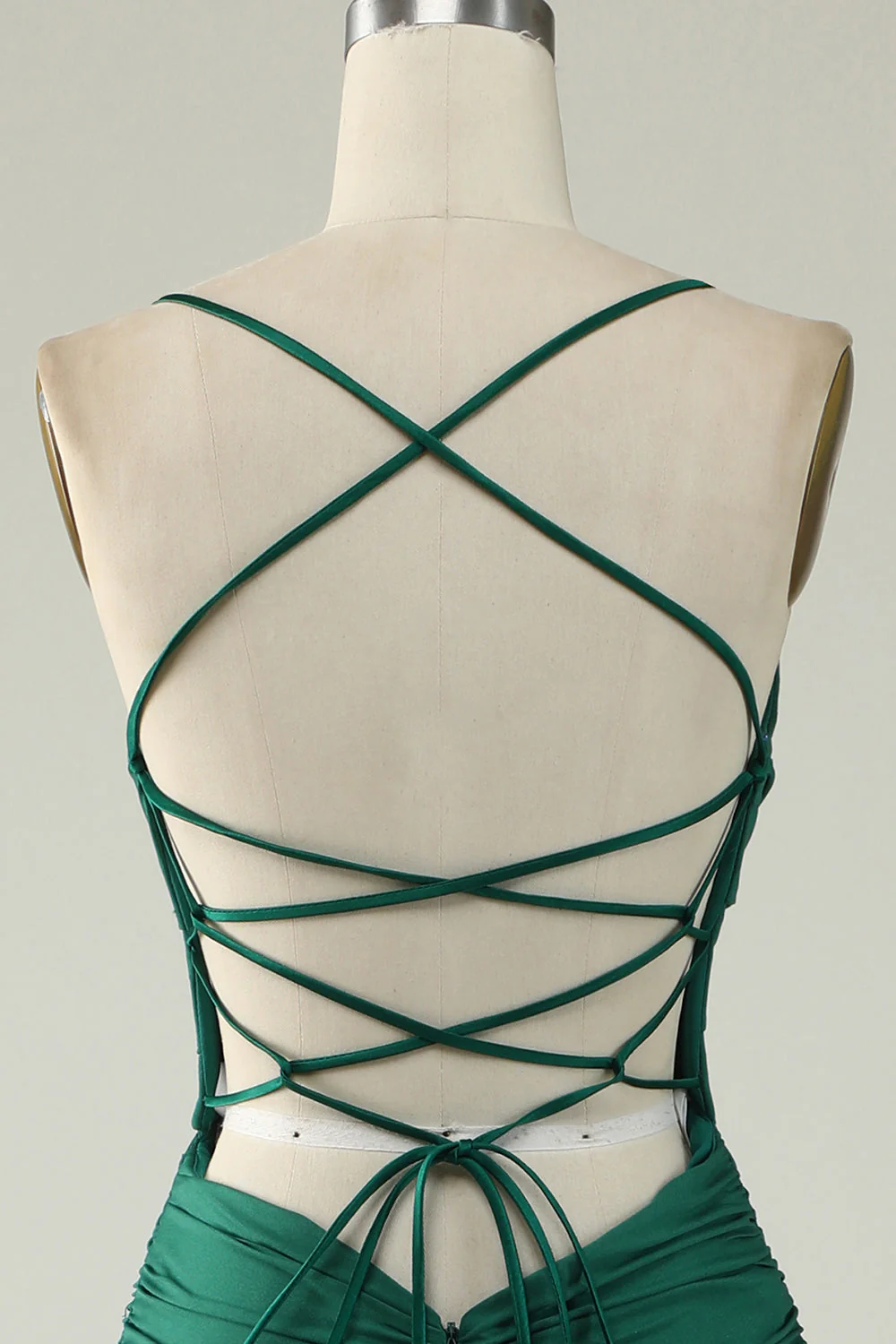 Mermaid Spaghetti Straps Royal Blue Plus Taille Robe de bal avec Criss Cross Back - Image 12