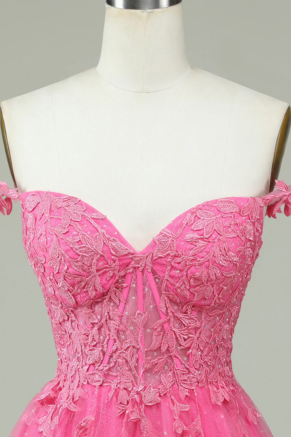 Navy Spaghetti Straps Robe courte de retour à la maison avec appliques - Image 22