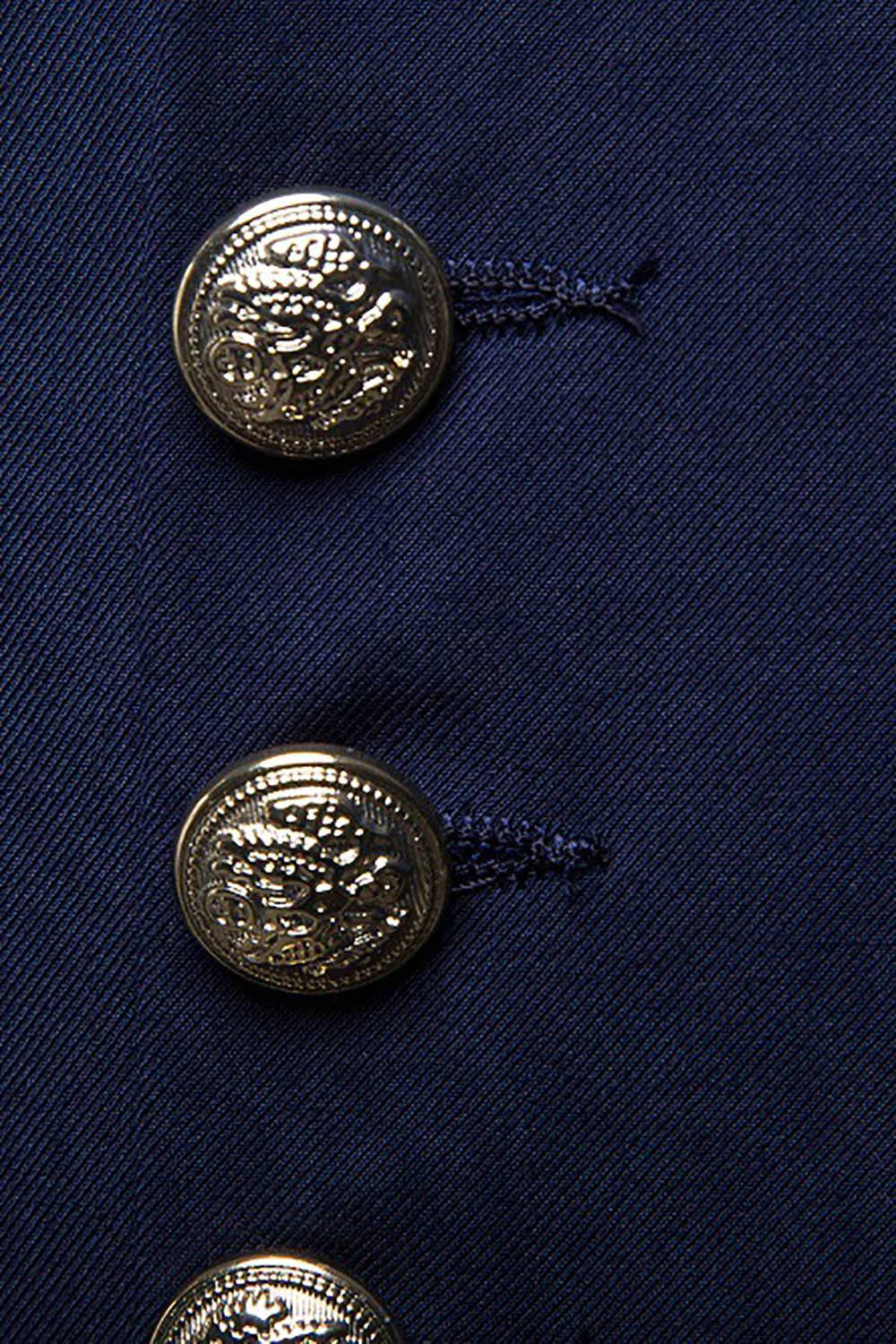 Blazer homme bleu marine à col mao et boutonnage simple - Image 3
